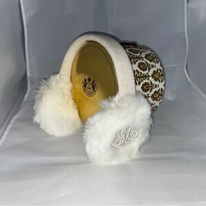 NEW in box: White Earmuffs (fur/wool)